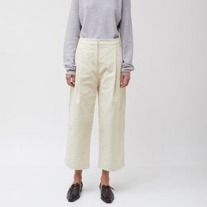 SARA LANZI Heavy Cotton Twill Flared Pants